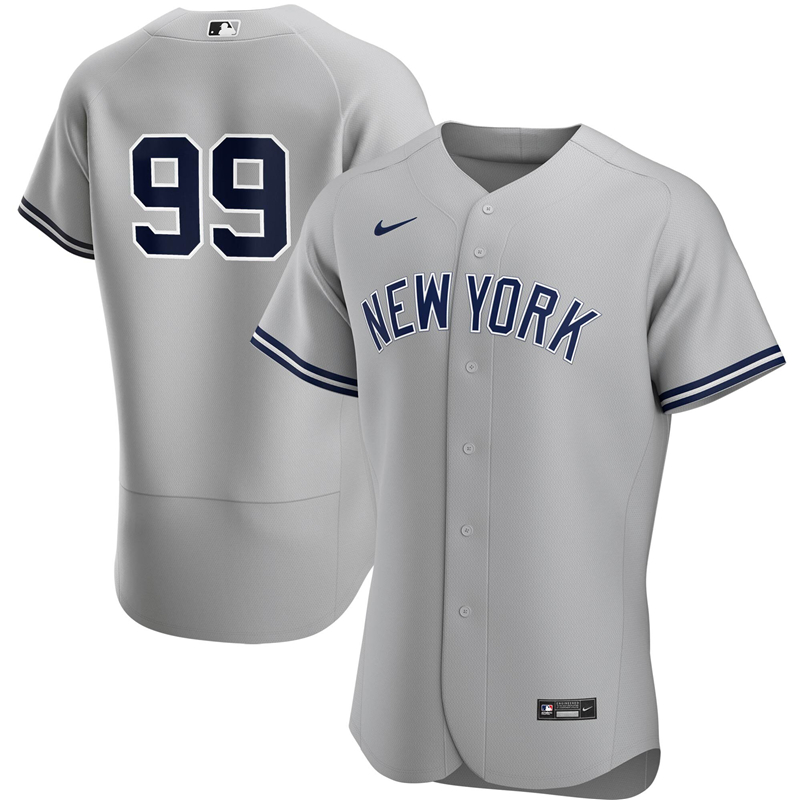 2020 MLB Men New York Yankees #99 Aaron Judge Nike Gray Road 2020 Authentic Player Jersey 1->new york yankees->MLB Jersey